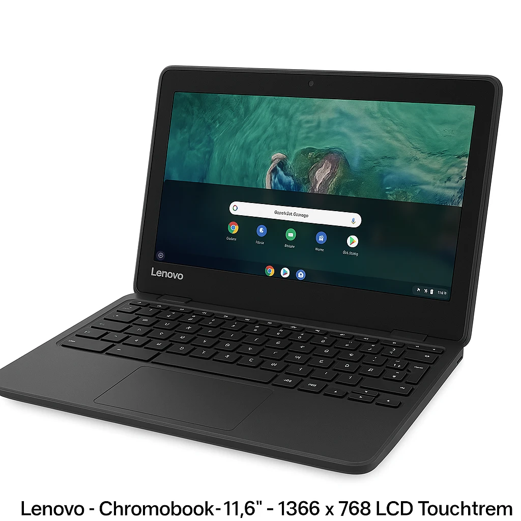 Lenovo - Chromebook - 11.6" - 1366 x 768 LCD - Touchscreen - Intel Celeron N5100 / 2.8 GHz - DDR4 SDRAM - 64 GB SSD - Intel HD Graphics - Google Chrome OS - Black - Spanish - 1-year warranty