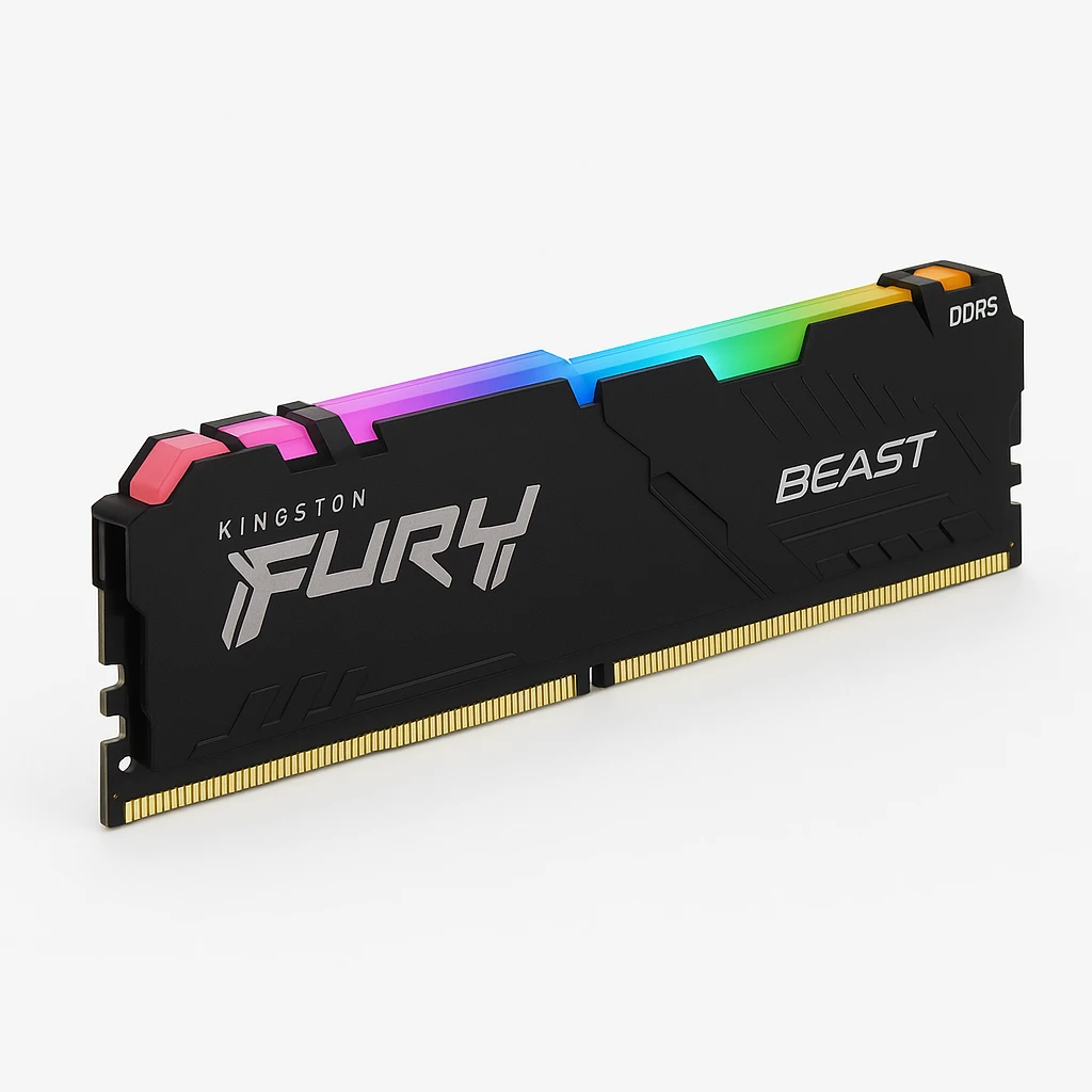 Kingston FURY Beast RGB - DDR5 - módulo - 16 GB - DIMM de 288 contactos - 5600 MT/s / PC5-44800 - CL36 - 1.25 V - sin búfer - on-die ECC - negro