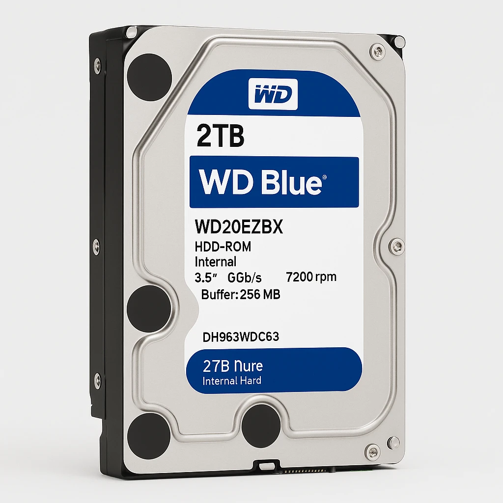 WD Blue WD20EZBX - Disco duro - 2 TB - interno - 3.5" - SATA 6Gb/s - 7200 rpm - búfer: 256 MB