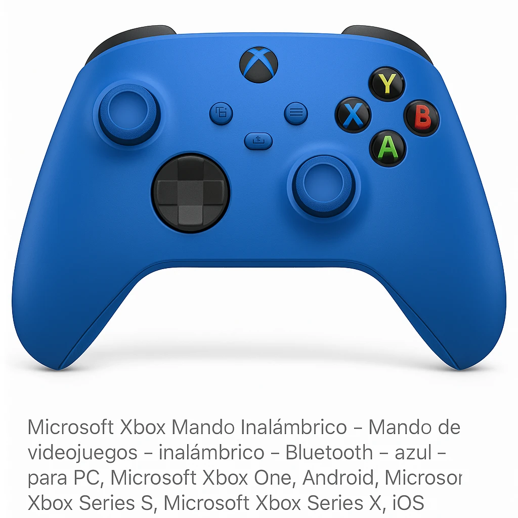 Microsoft Xbox Mando Inalámbrico - Mando de videojuegos - inalámbrico - Bluetooth - azul - para PC, Microsoft Xbox One, Android, Microsoft Xbox Series S, Microsoft Xbox Series X, iOS
