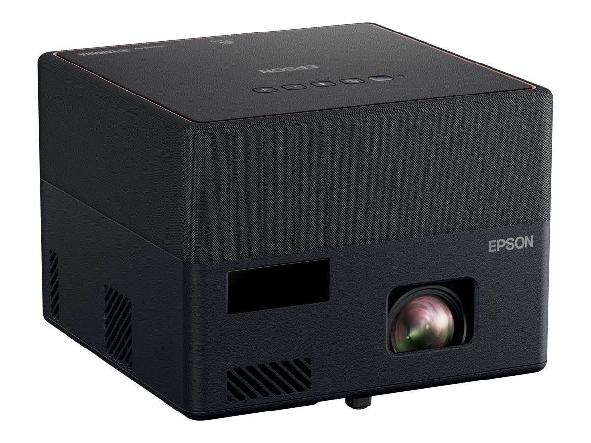 Epson EpiqVision EF12 - Proyector 3LCD - portátil - 1000 lúmenes (blanco) - 1000 lúmenes (color) - Full HD (1920 x 1080) - 16:9 - 1080p - 802.11a/b/g/n/ac inalámbrico / Bluetooth 5.0 - negro,