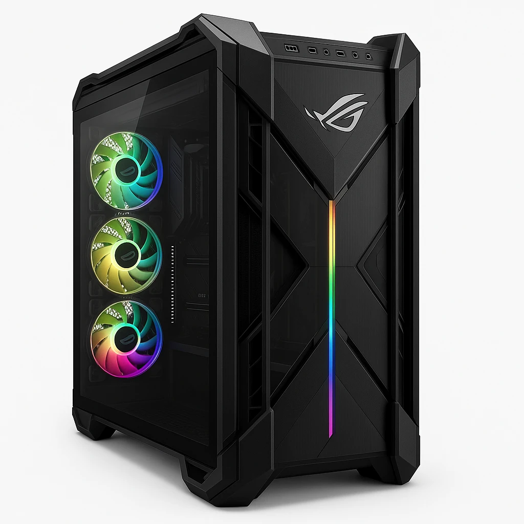 ASUS ROG Hyperion GR701 - Carcasa gaming integral para torre - placa ATX extendida - panel lateral con ventana (cristal templado) - sin fuente de alimentación - USB/Audio