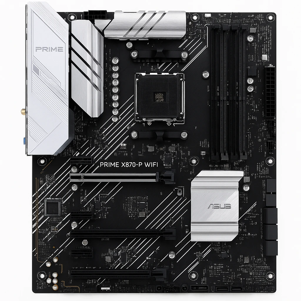 ASUS Prime X670-P WIFI - Placa base - ATX - Socket AM5 - AMD X670 Chipset - USB-C 3.2 Gen 2x2, USB 3.2 Gen 2, USB 3.2 Gen 1, USB-C 3.2 Gen 1 - 2.5 Gigabit LAN, Wi-Fi 6, Bluetooth - Tarjeta gr