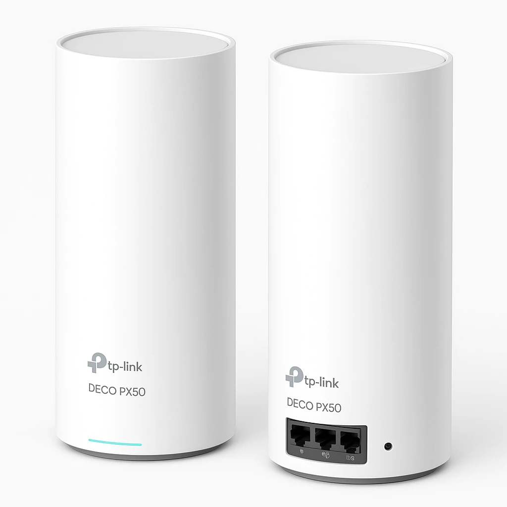 TP-LINK Deco PX50 V1 - Sistema Wi-Fi (2 enrutadores) - hasta 4500 pies cuadrados - malla - GigE, G.hn - Wi-Fi 6 - Doble banda
