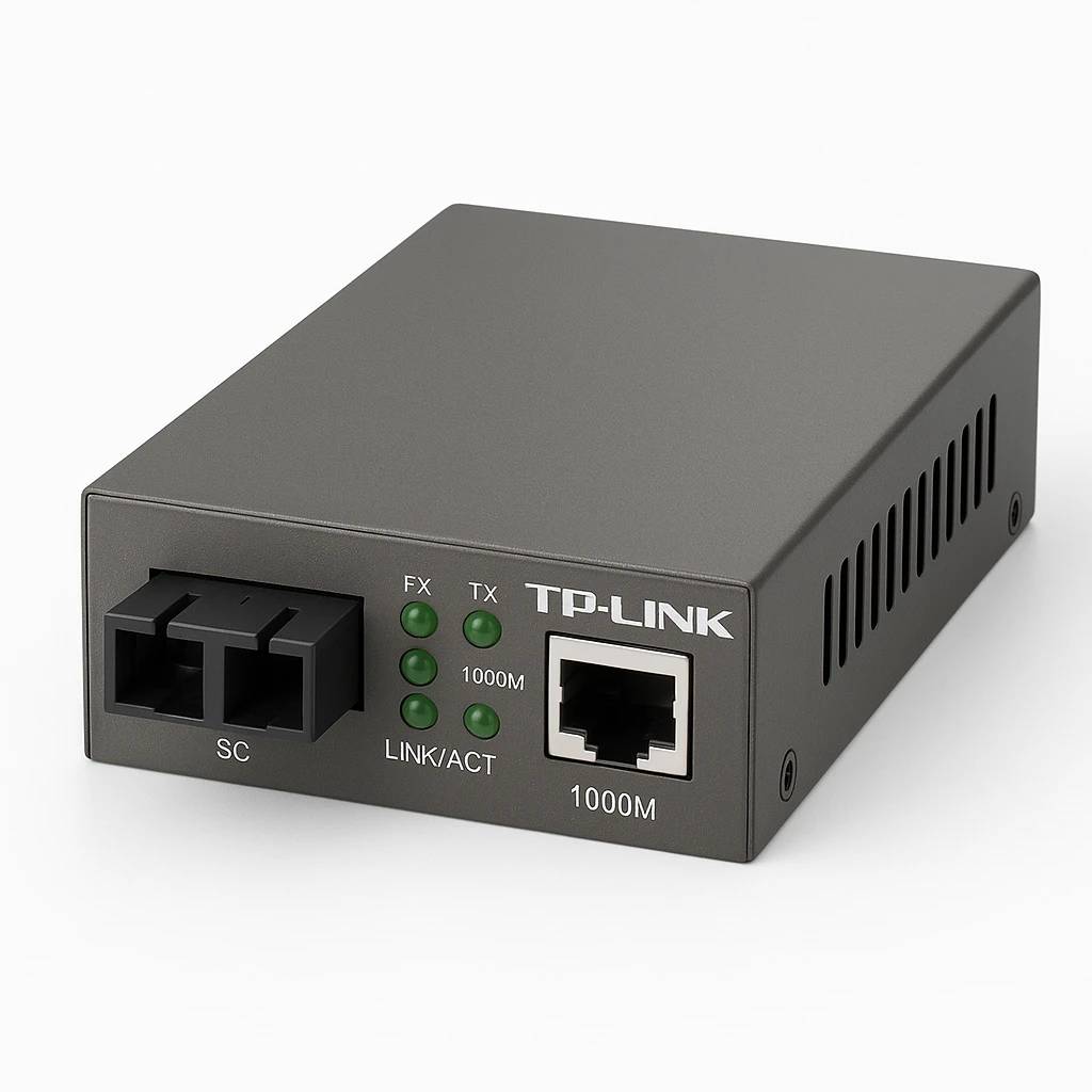 TP-Link MC200CM - Conversor de soportes de fibra - GigE - 1000Base-SX, 1000Base-T - RJ-45 / modo múltiple SC - hasta 550 m - 850 nm - para P/N: TL-MC1400, TL-SG3452XP V1