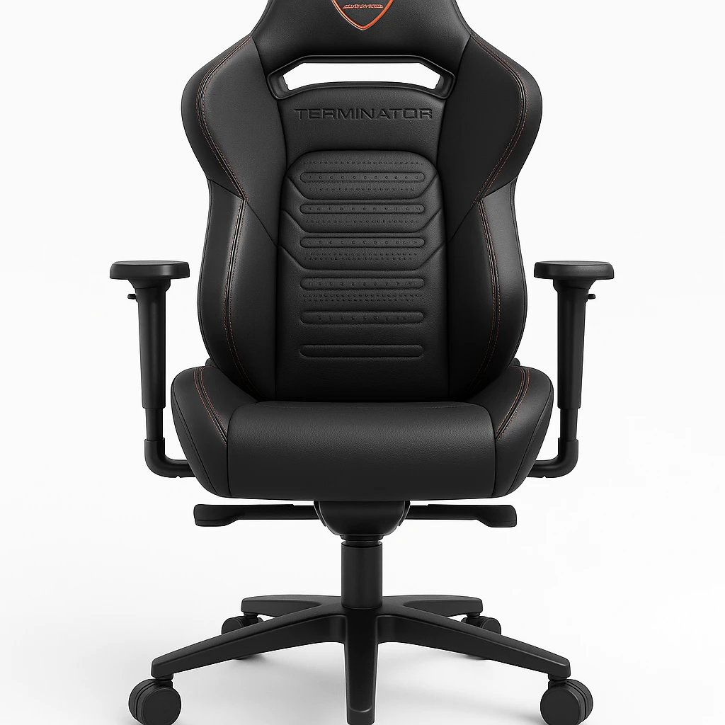 COUGAR Terminator - Silla de juegos - ergonómico - reposabrazos - forma de T - metal, aluminio, espuma, industrial grade fiber reinforced plastic (PAFRP), polipiel Hyper-Dura