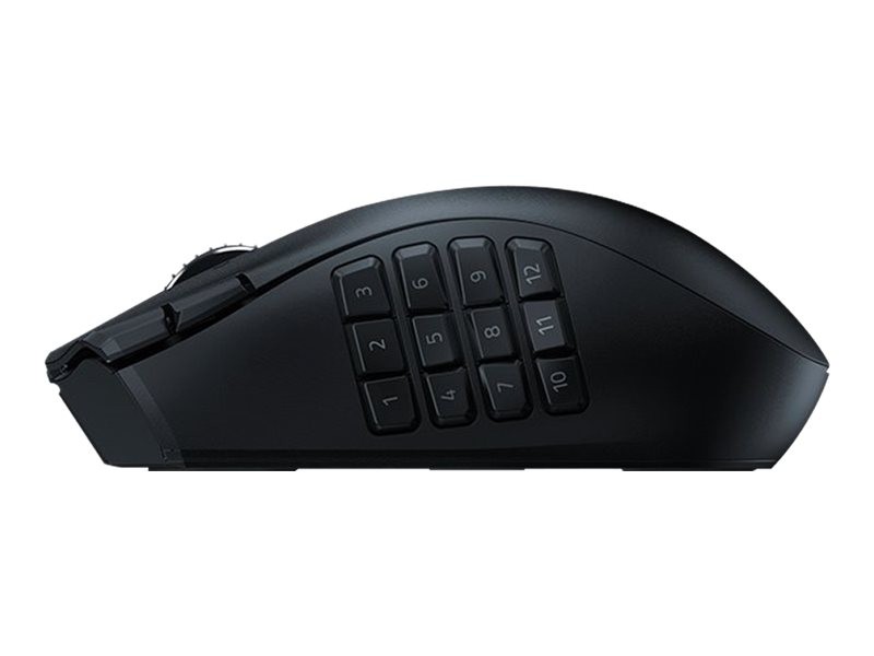 Razer Naga V2 HyperSpeed - Ratón - ergonómico - ratón gaming para MMO - diestro - óptico - 19 botones - inalámbrico - Bluetooth, 2.4 GHz - receptor inalámbrico USB