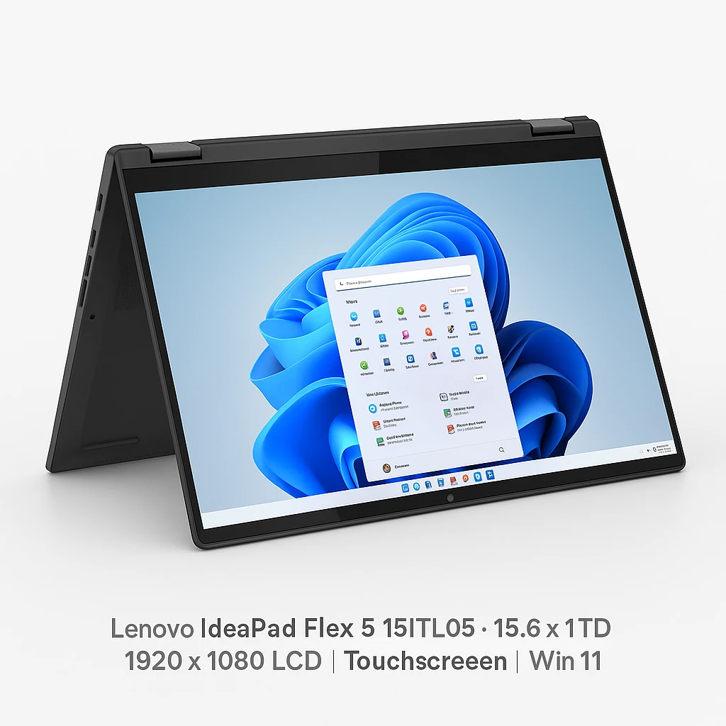 Lenovo IdeaPad Flex 5 15ITL05 - Notebook - 15.6" - 1920 x 1080 LCD - Touchscreen - Intel Core i5 I5-1135G7 / 4.2 GHz - DDR4 SDRAM - 512 GB SSD - Intel Iris Xe Graphics - Windows 11 Home - Gra