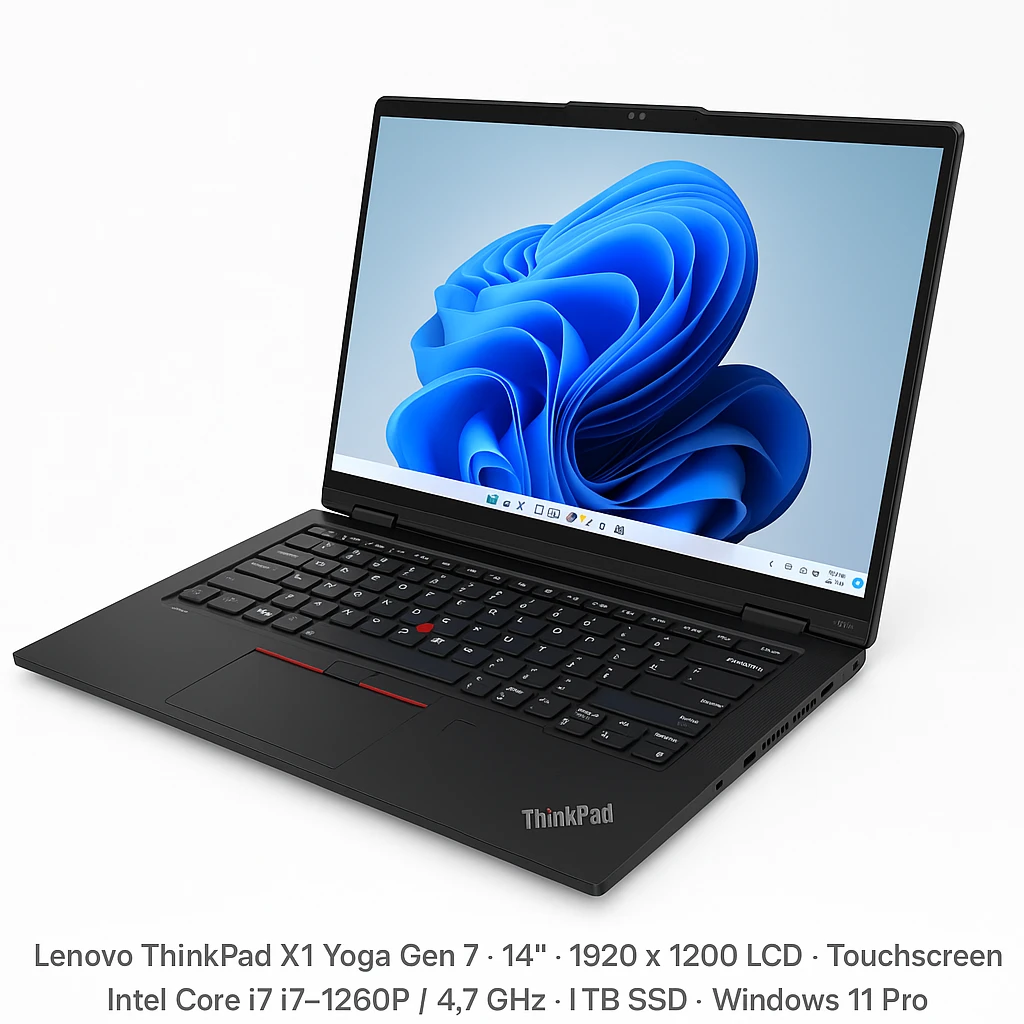 Lenovo ThinkPad X1 Yoga Gen 7 - Notebook - 14" - 1920 x 1200 LCD - Touchscreen - Intel Core i7 I7-1260P / 4.7 GHz - DDR4 SDRAM - 1 TB SSD - Intel Iris Xe Graphics - Windows 11 Pro - Black - S