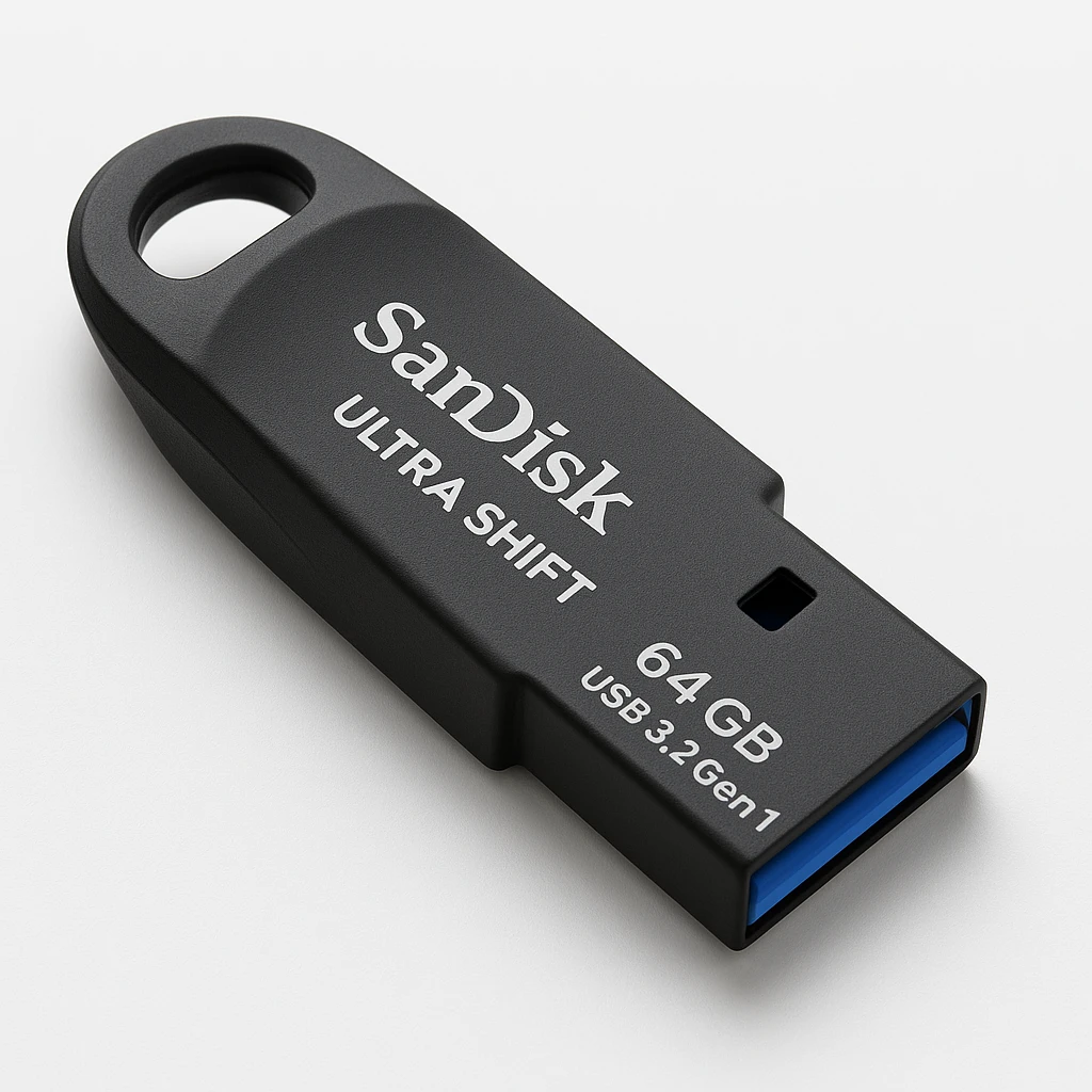 SanDisk Ultra Shift - Unidad flash USB - 64 GB - USB 3.2 Gen 1 - onagra
