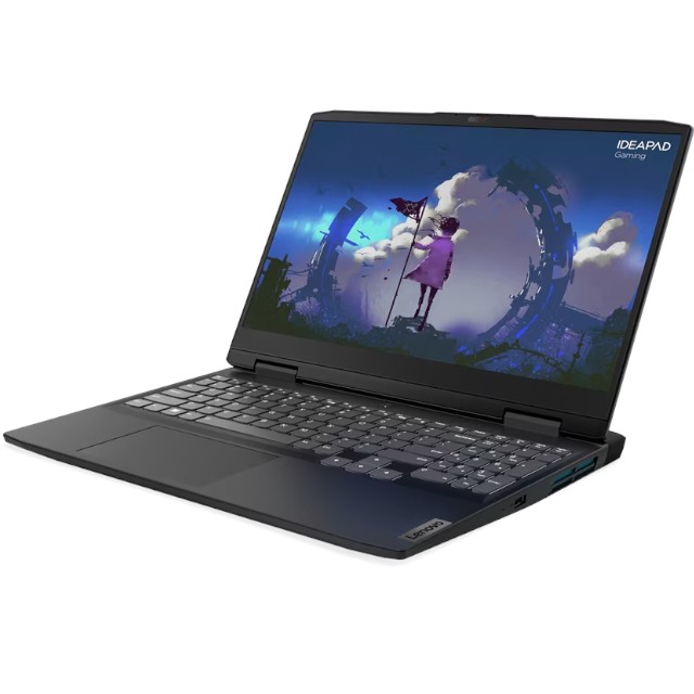 Lenovo IdeaPad - Notebook - 15.6" - 1920 x 1080 LCD - Intel Core i5 i5-12450H / 3.3 GHz - DDR4 SDRAM - 512 GB SSD - NVIDIA GeForce RTX 3060 - Windows 11 Home - Black - Spanish - 1-year warran