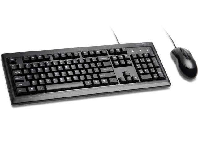 Kensington - Keyboard and mouse set - Spanish - USB - All black