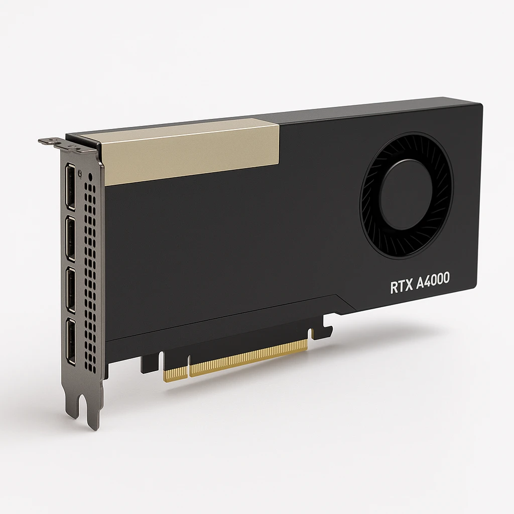 NVIDIA RTX A4000 - Tarjeta gráfica - RTX A4000 - 16 GB GDDR6 - PCIe 4.0 x16 - 4 x DisplayPort