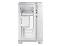 ASUS TUF Gaming GT502 - Mid tower - ATX - panel lateral con ventana (cristal templado) - sin fuente de alimentación - blanco - USB/Audio