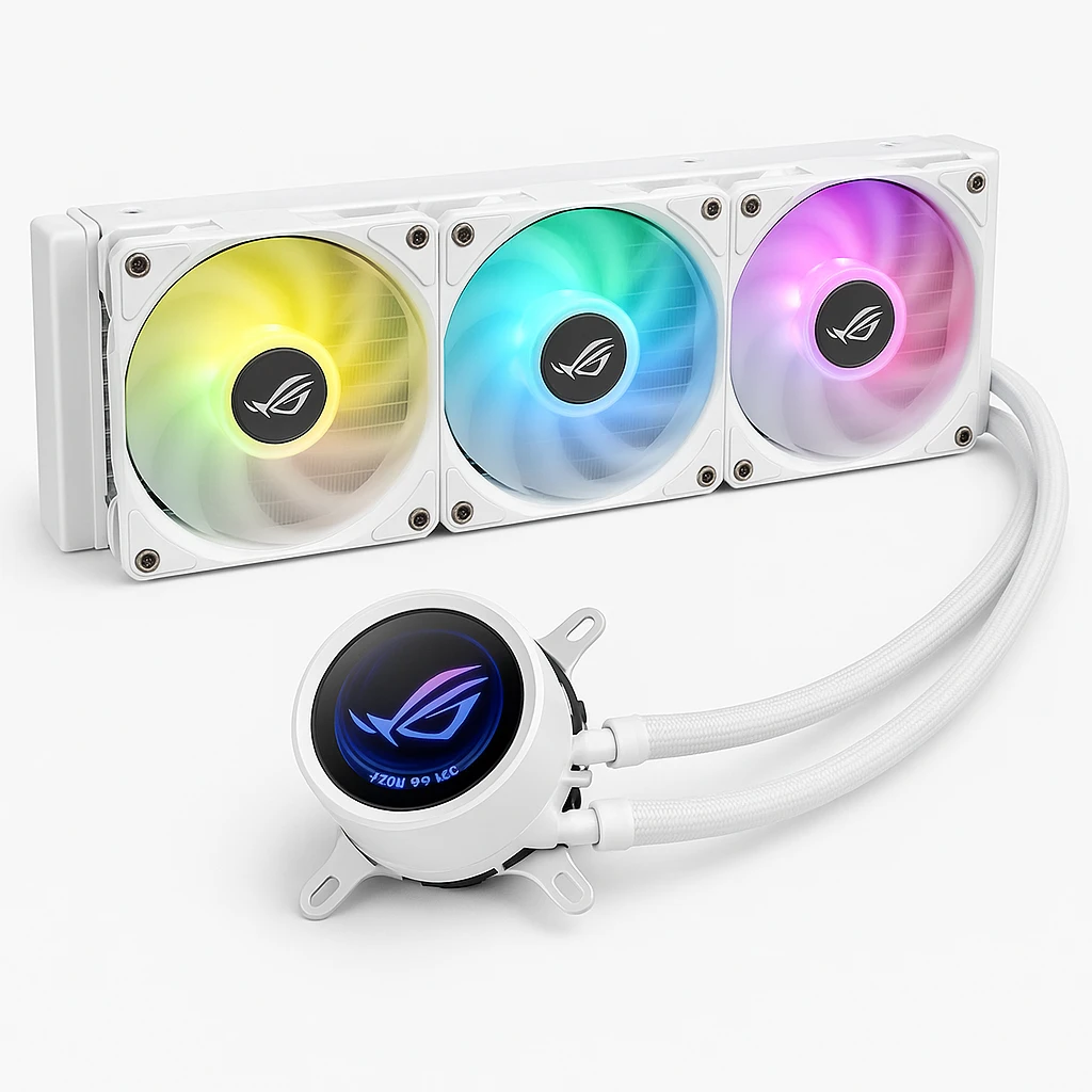 ASUS ROG RYUO III 360 ARGB - White Edition - sistema de refrigeración líquida del procesador - Tamaño del radiador: 360 mm - (para: AM4, LGA1200, LGA1700, AM5, LGA115x Socket) - cobre - 120 m