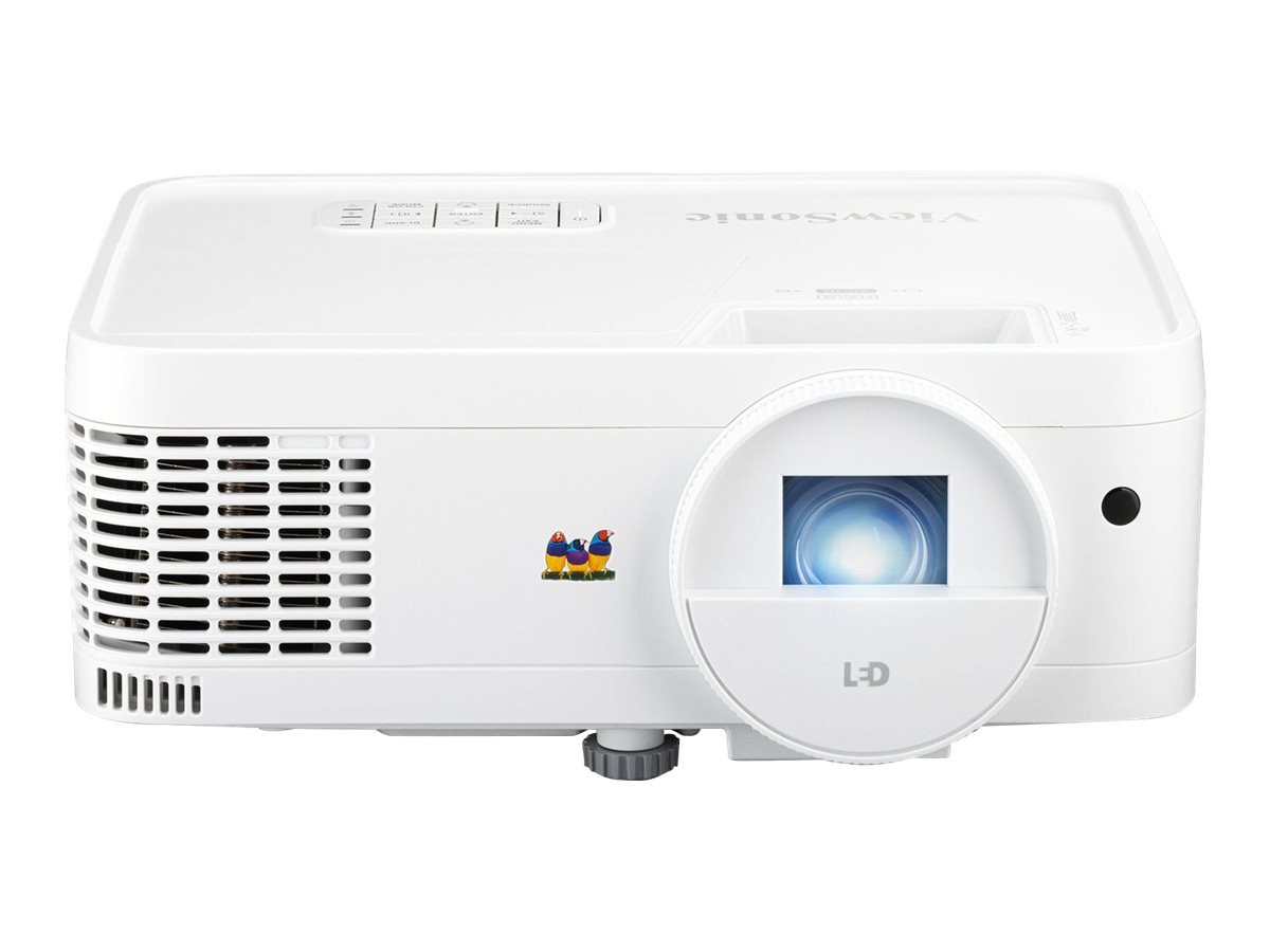 ViewSonic LS510WH-2 - Proyector DLP - RGB LED - 3000 ANSI lumens - WXGA (1280 x 800) - 16:10 - 720p - objetivo zoom - con 1 año de servicio de cambio urgente