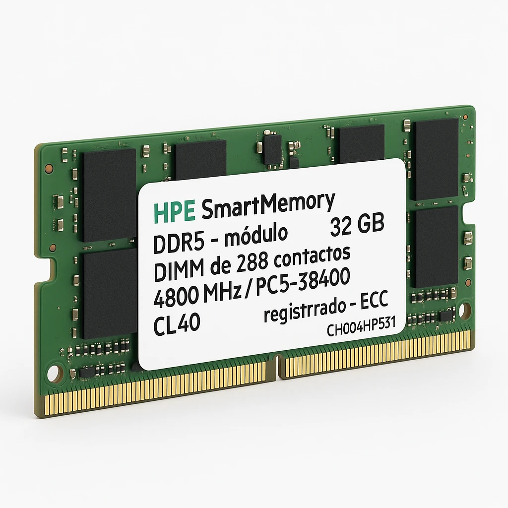 HPE SmartMemory - DDR5 - módulo - 32 GB - DIMM de 288 contactos - 4800 MHz / PC5-38400 - CL40 - 1.1 V - registrado - ECC