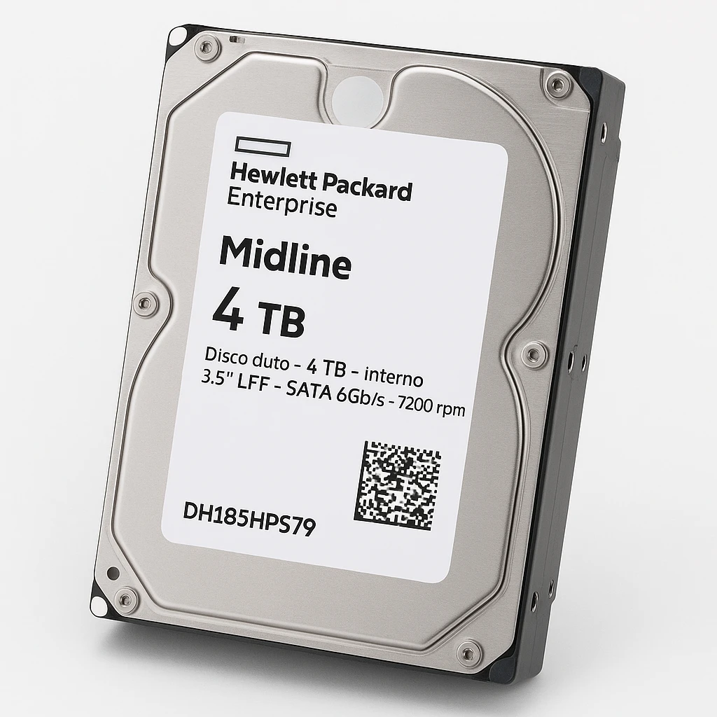 HPE Midline - Disco duro - 4 TB - interno - 3.5" LFF - SATA 6Gb/s - 7200 rpm