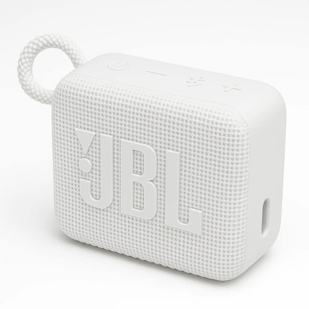 JBL Go 4 - Altavoz - para uso portátil - inalámbrico - Bluetooth - controlado por aplicación - 4.2 vatios - blanco