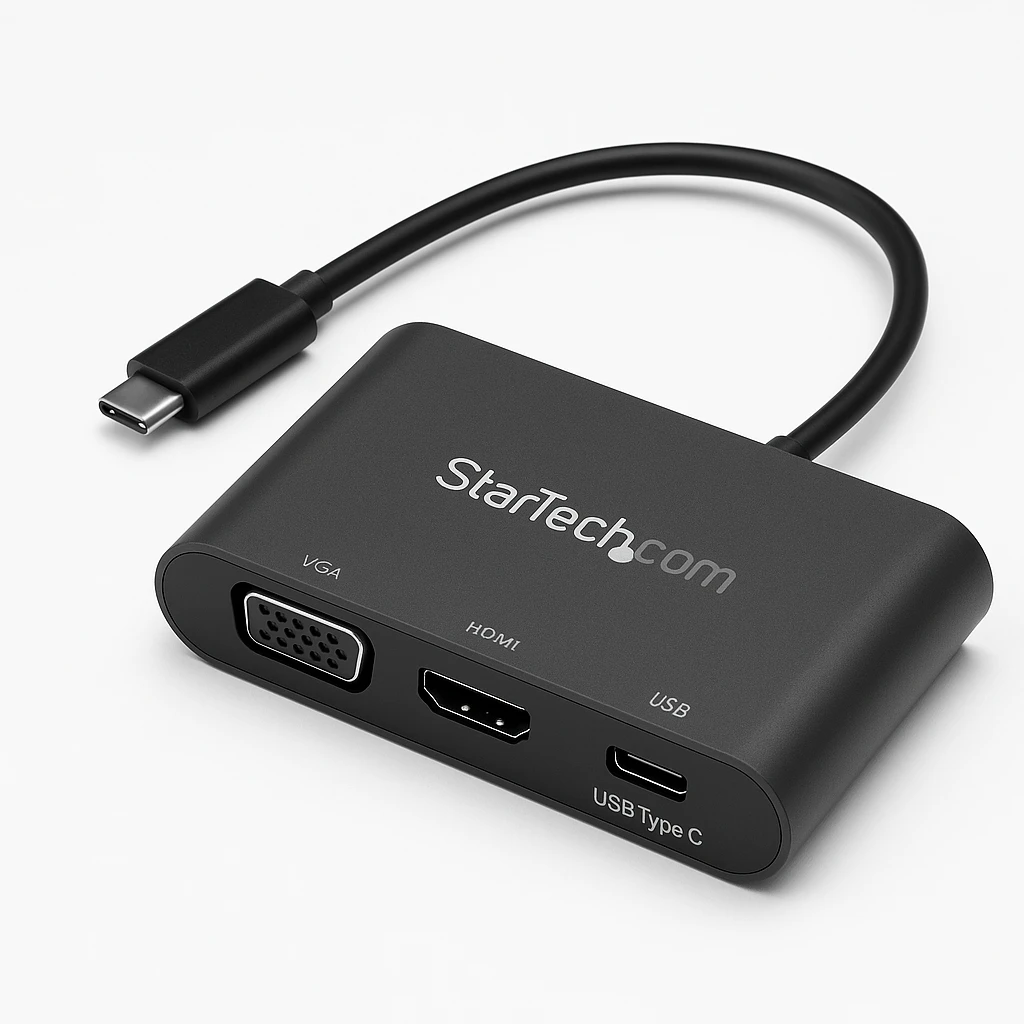 StarTech.com Adaptador Multipuertos USB-C - Docking Station USB Tipo C - HDMI o VGA - con Cable de 29cm - con Puertos USB A y USB Type C (DKT31CHVL) - Estación de conexión - USB-C - VGA, HDMI