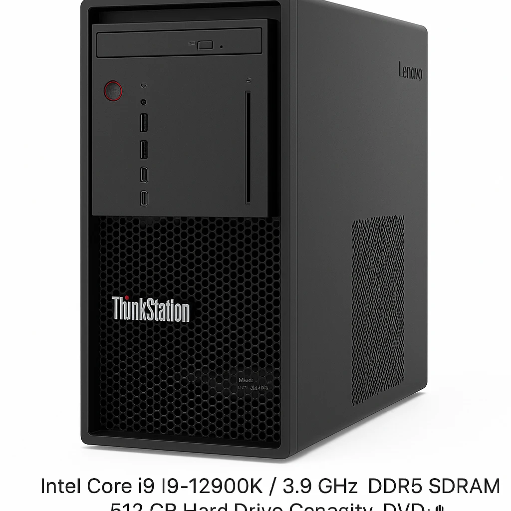 Lenovo ThinkStation - Tower - Intel Core i9 I9-12900K / 3.9 GHz - DDR5 SDRAM - 512 GB Hard Drive Capacity - DVD±RW - NVIDIA RTX A4000 - Windows 11 Pro - Spanish