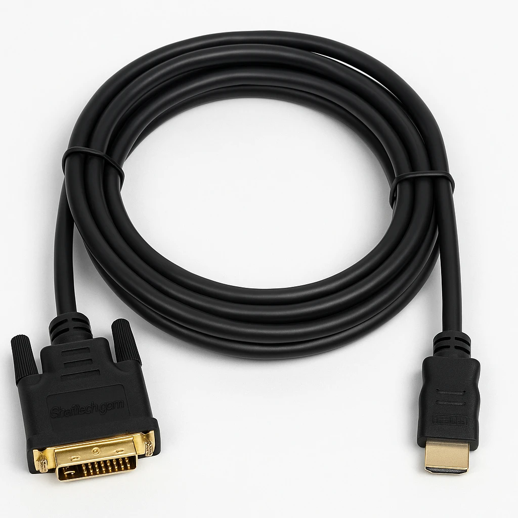 StarTech.com 6ft (1.8m) HDMI to DVI Cable, DVI-D to HDMI Display Cable (1920x1200p), Black, 19 Pin HDMI Male to DVI-D Male Cable Adapter, Digital Monitor Cable, M/M, Single Link - DVI to HDMI