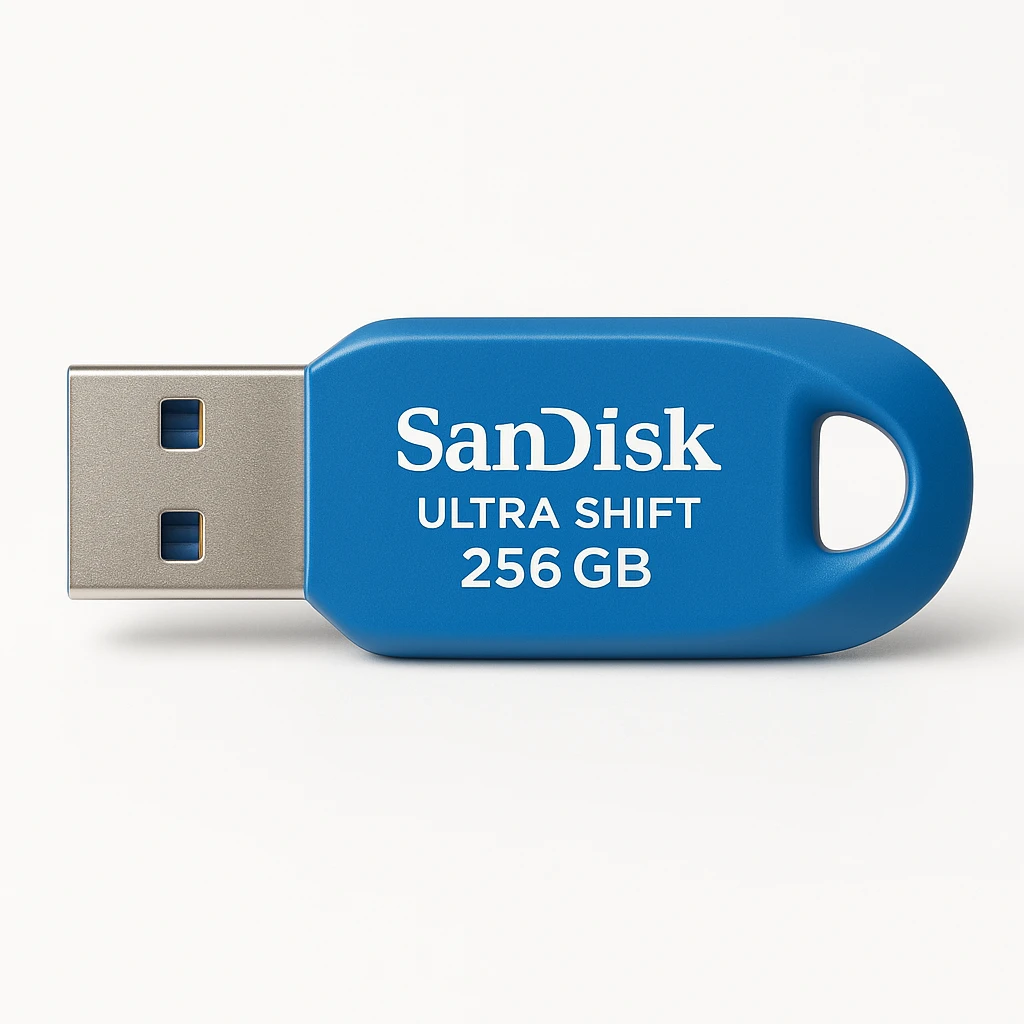 SanDisk Ultra Shift - Unidad flash USB - 256 GB - USB 3.2 Gen 1 - azul