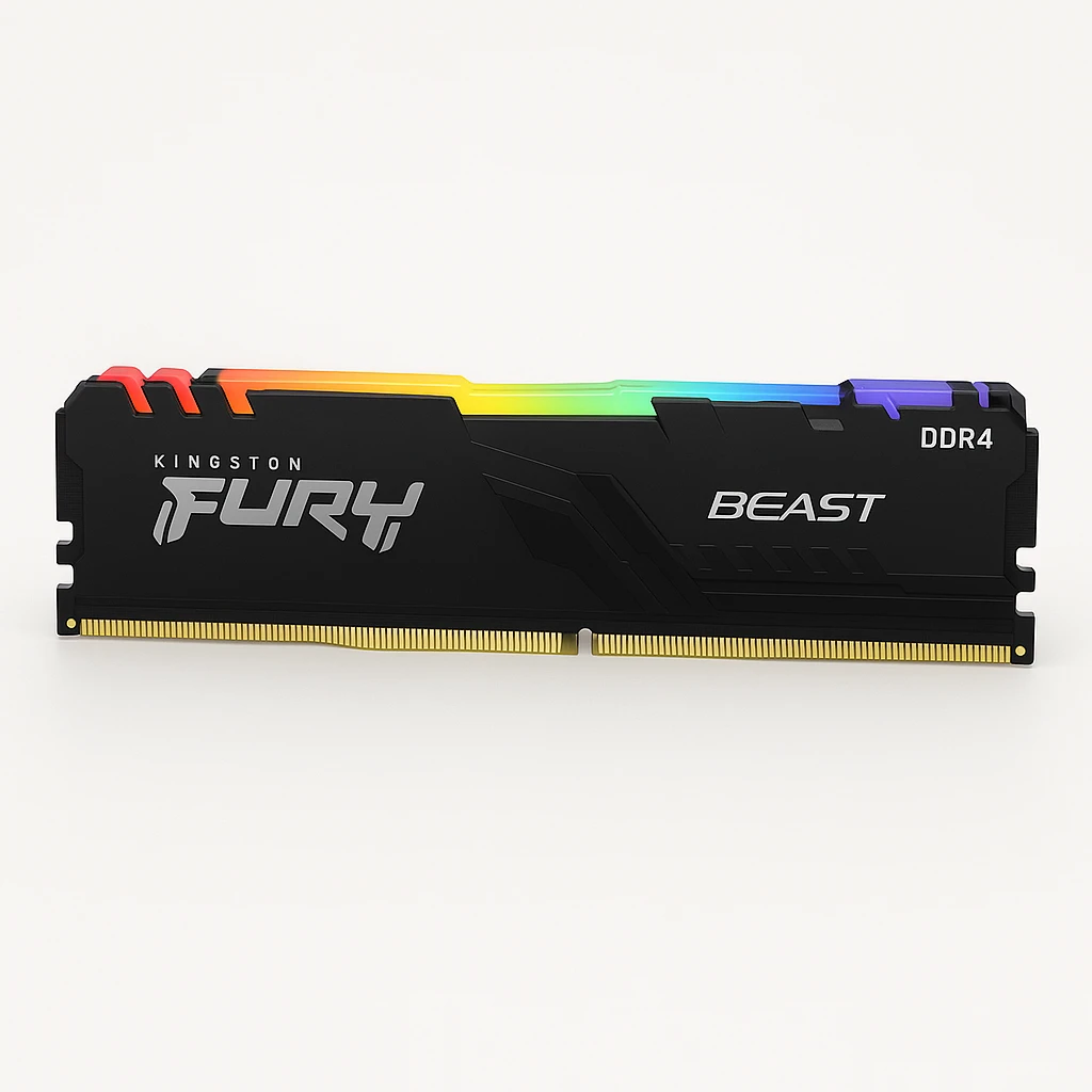 Kingston FURY Beast RGB - DDR4 - módulo - 32 GB - DIMM de 288 contactos - 3200 MT/s / PC4-25600 - CL16 - 1.35 V - sin búfer - no ECC - negro