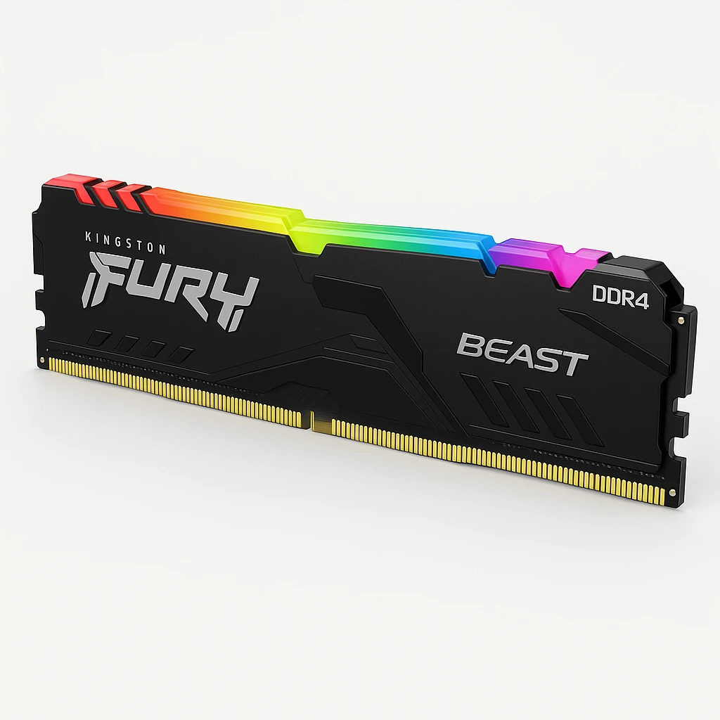 Kingston FURY Beast RGB - DDR4 - módulo - 16 GB - DIMM de 288 contactos - 3600 MT/s / PC4-28800 - CL18 - 1.35 V - sin búfer - no ECC - negro