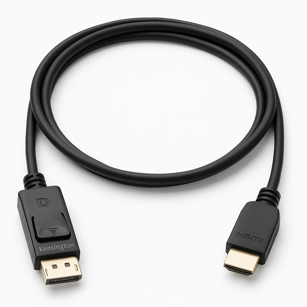 Kensington DisplayPort 1.2 (M) to HDMI (M) Passive Cable, 6ft - Cable adaptador - DisplayPort macho a HDMI macho - 1.83 m - negro - pasivo, compatibilidad con 1080p