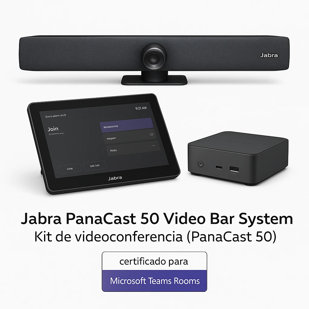 Jabra PanaCast 50 Video Bar System - Kit de videoconferencia (PanaCast 50) - certificado para Microsoft Teams Rooms