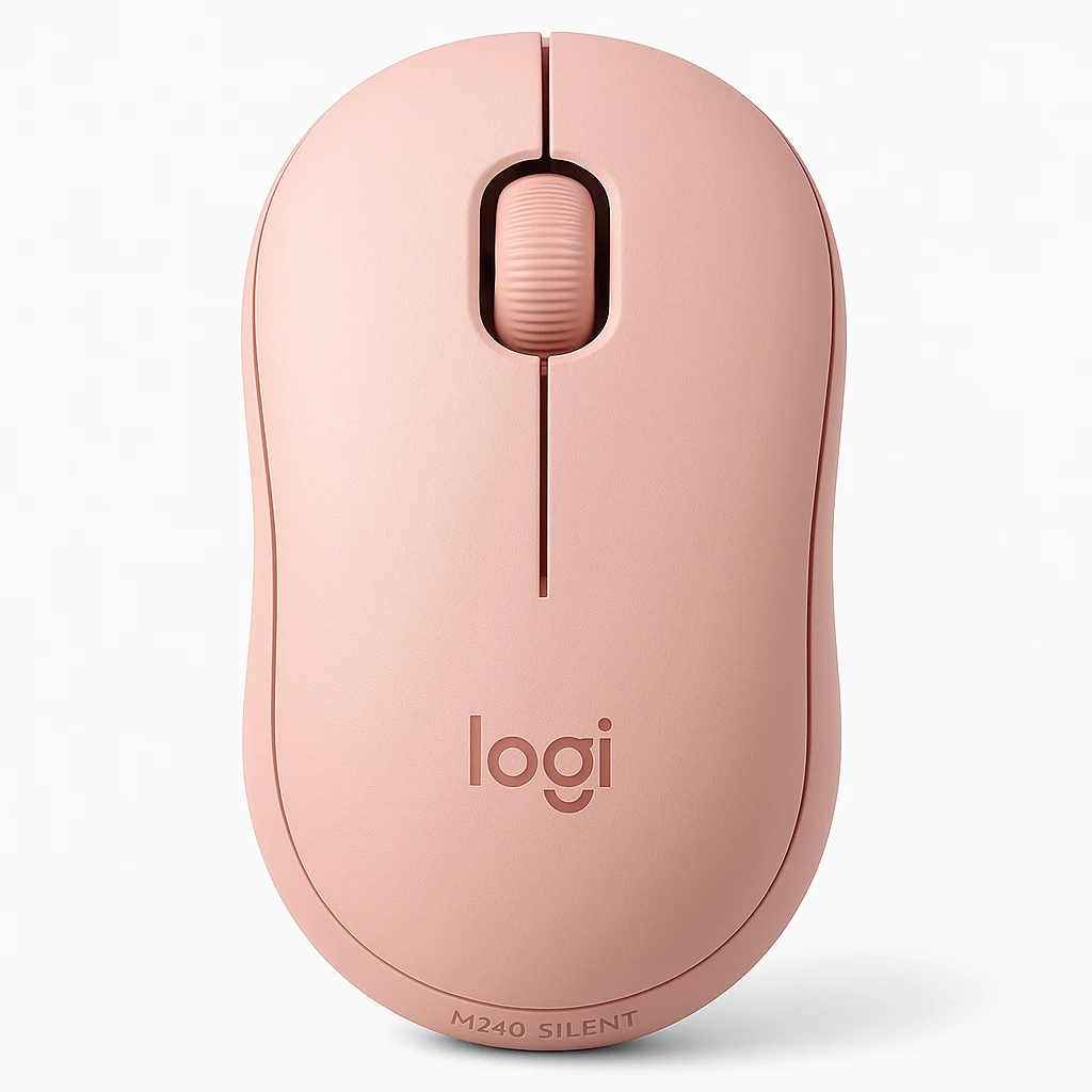 Logitech M240 Silent Bluetooth Mouse, Compact, Portable, Smooth Tracking, Rose - Ratón - 3 botones - inalámbrico - Bluetooth - rosa
