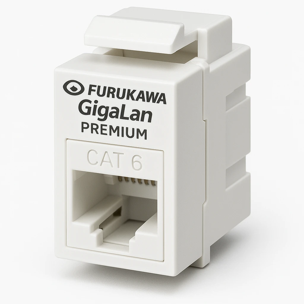Furukawa GigaLan Premium - Inserto modular - CAT 6 - PTSB - RJ-45/RJ-11 - blanco
