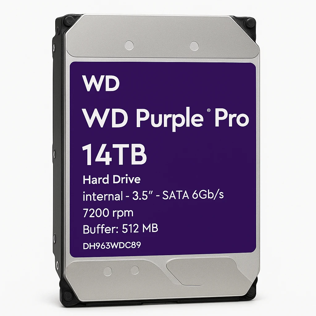 WD Purple Pro WD141PURP - Disco duro - 14 TB - interno - 3.5" - SATA 6Gb/s - 7200 rpm - búfer: 512 MB