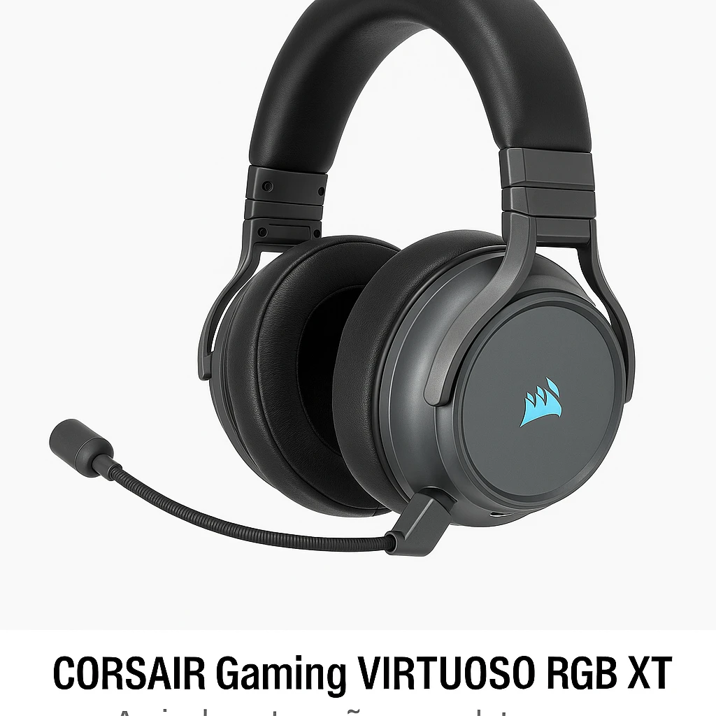 CORSAIR Gaming VIRTUOSO RGB XT - Auricular - tamaño completo - Bluetooth/radiofrecuencia de 2,4 GHz - inalámbrico, cableado - USB, conector de 3,5 mm - pizarra