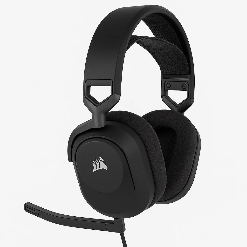CORSAIR Gaming HS80 RGB - Auricular - tamaño completo - 2,4 GHz - inalámbrico - USB - negro, carbón
