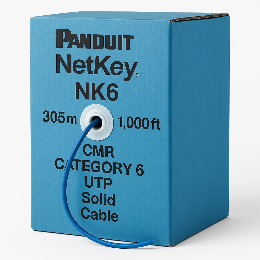 Panduit NetKey NK6 - Cable al por mayor - 305 m - 5.6 mm - UTP - CAT 6 - interior, conductores sólidos - azul
