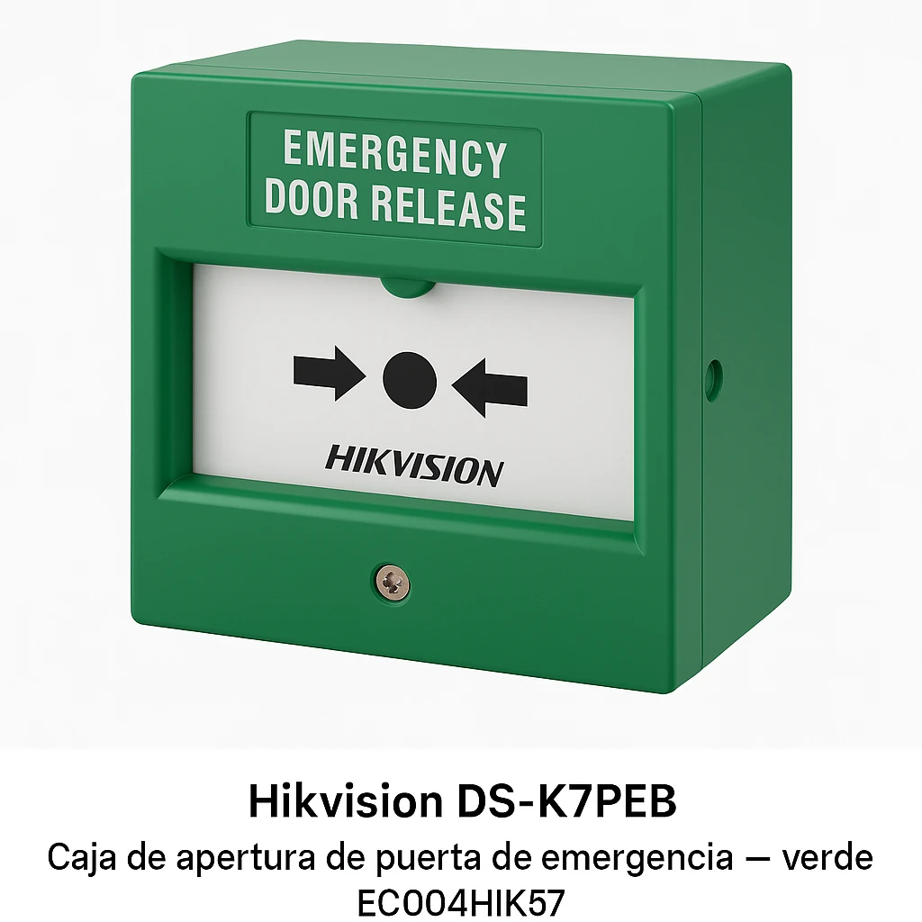Hikvision DS-K7PEB - Caja de apertura de puerta de emergencia - verde