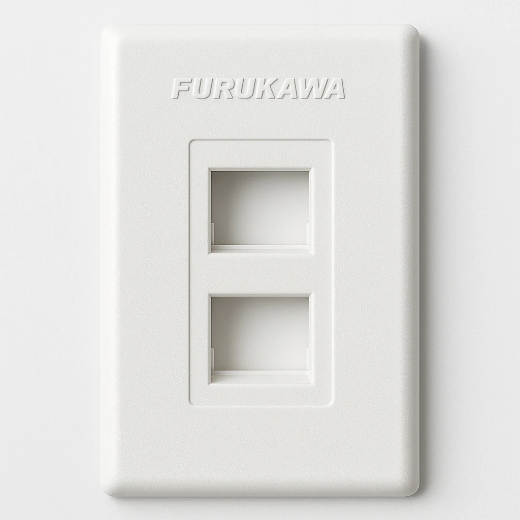 Furukawa - Panel frontal - blanco - 2 puertos