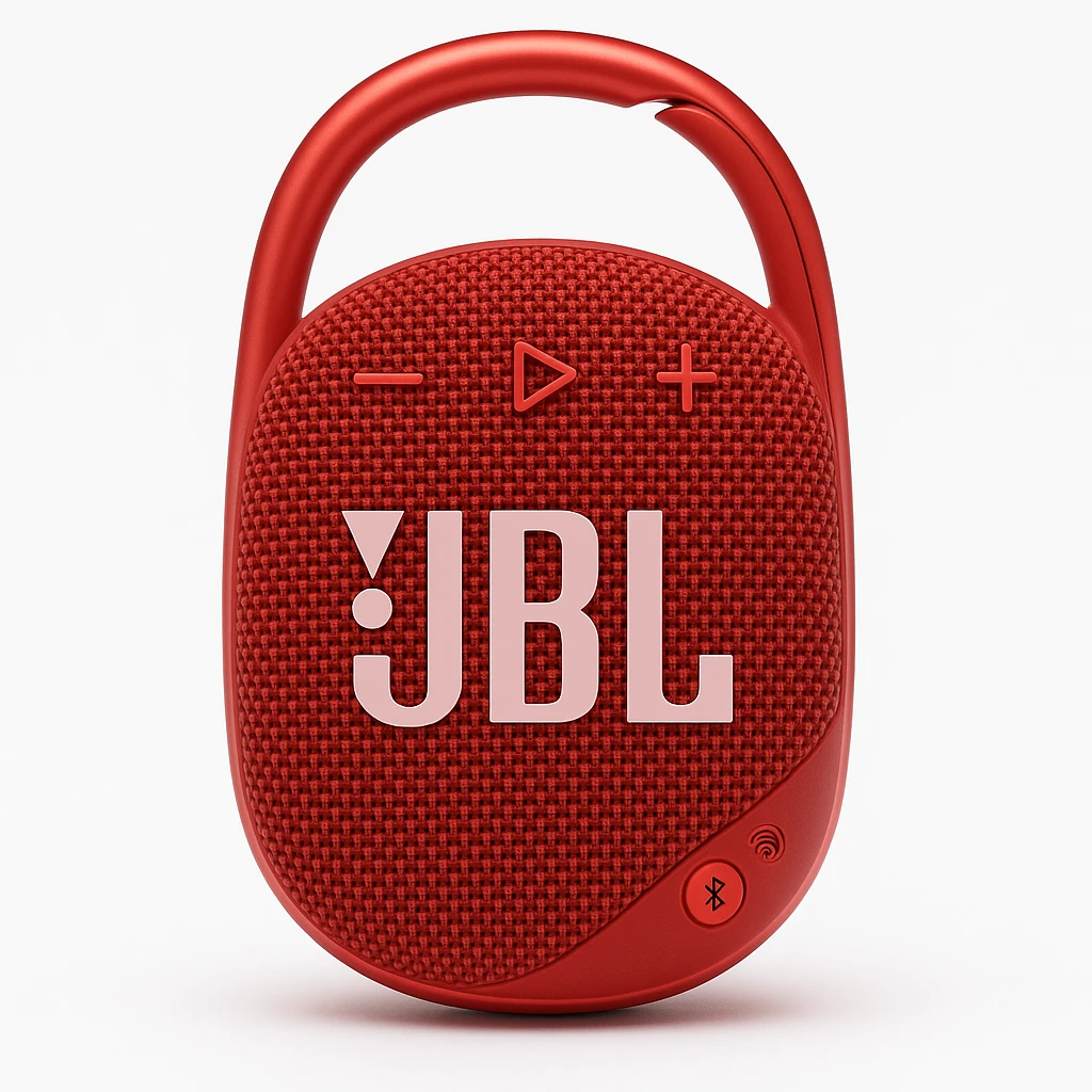 JBL Clip 5 - Altavoz - para uso portátil - inalámbrico - Bluetooth - controlado por aplicación - 7 vatios - rojo