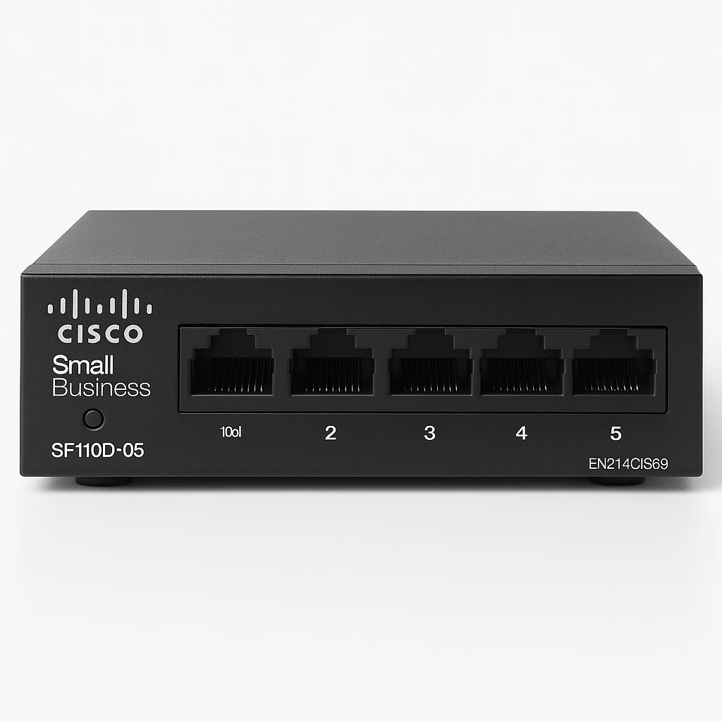 Cisco Small Business SF110D-05 - Conmutador - sin gestionar - 5 x 10/100 - sobremesa, montaje en pared - alimentación cc