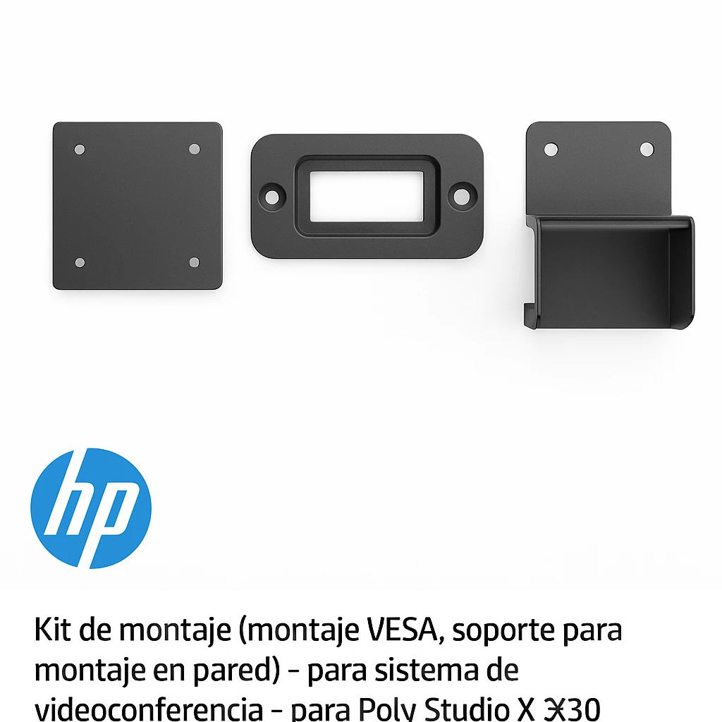 HP - Kit de montaje (montaje VESA, soporte para montaje en pared) - para sistema de videoconferencia - para Poly Studio X30