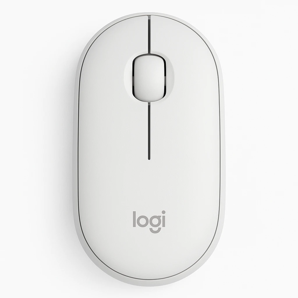 Logitech Pebble Mouse 2 M350s - Ratón - óptico - 3 botones - inalámbrico - Bluetooth - blanco