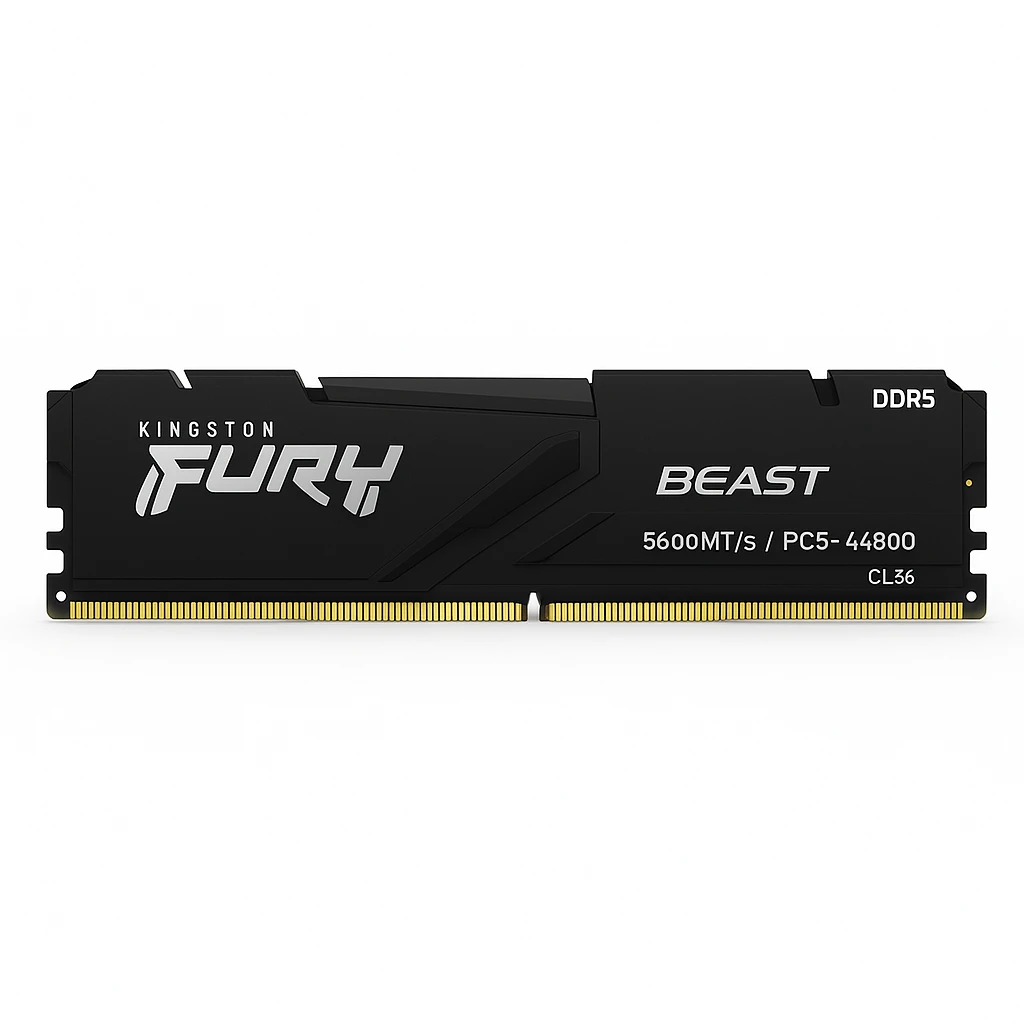 Kingston FURY Beast - DDR5 - módulo - 8 GB - DIMM de 288 contactos - 5600 MT/s / PC5-44800 - CL36 - 1.25 V - sin búfer - on-die ECC - negro