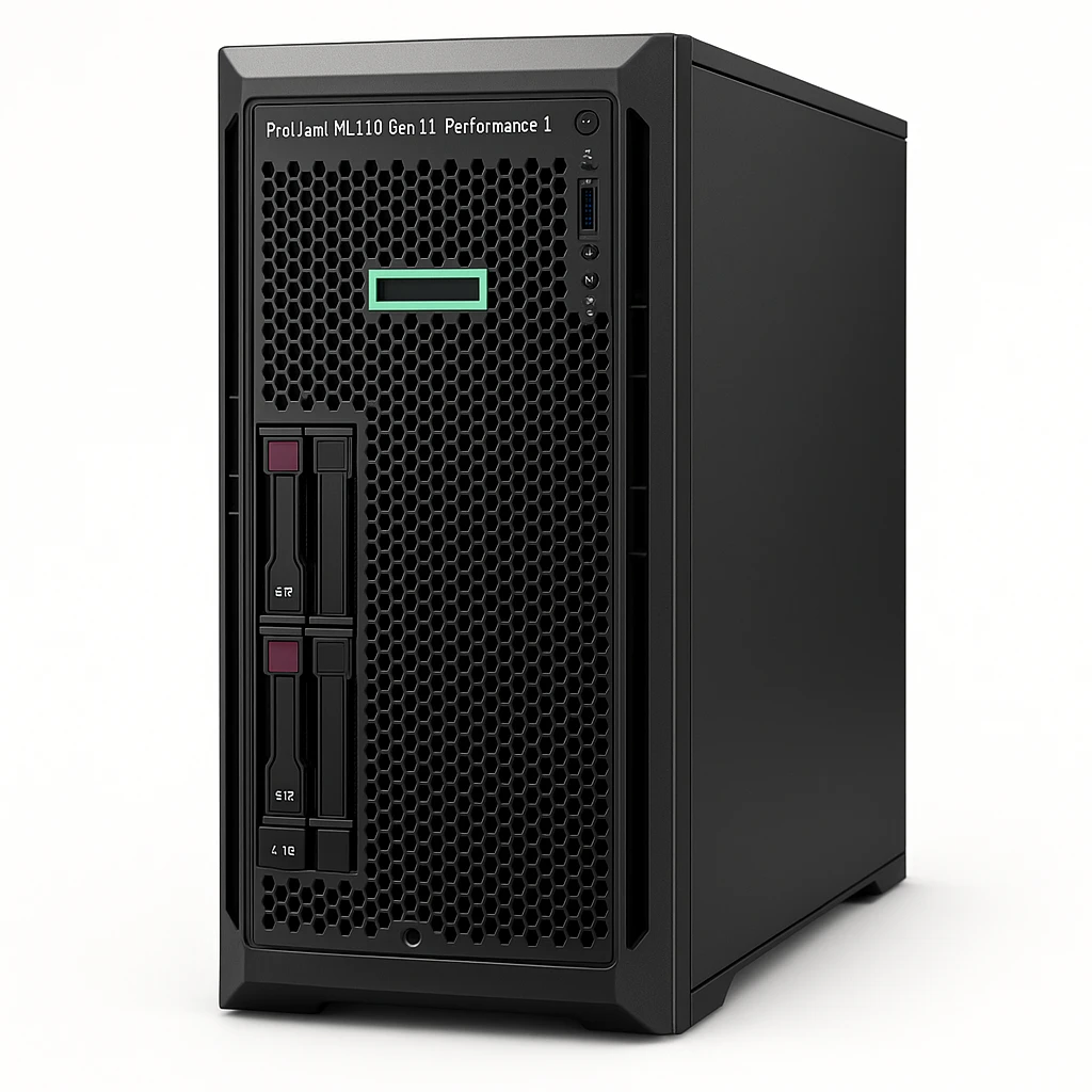 HPE ProLiant ML110 Gen11 Performance 1 - Servidor - torre 4.5U - 1 vía - 1 x Xeon Bronze 3408U / hasta 1.9 GHz - RAM 16 GB - SATA/SAS/PCI Express - hot-swap 3.5" bahía(s) - HDD 4 TB - Gigabit