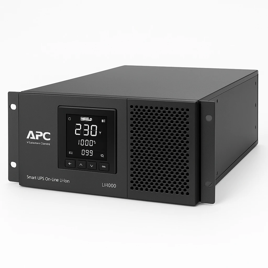 APC Smart-UPS On-Line Li-Ion 1000VA - UPS (montaje en rack / externo) - CA 230 V - 900 vatios - 1000 VA - Ethernet 10/100, RS-232, USB - conectores de salida: 8 - negro