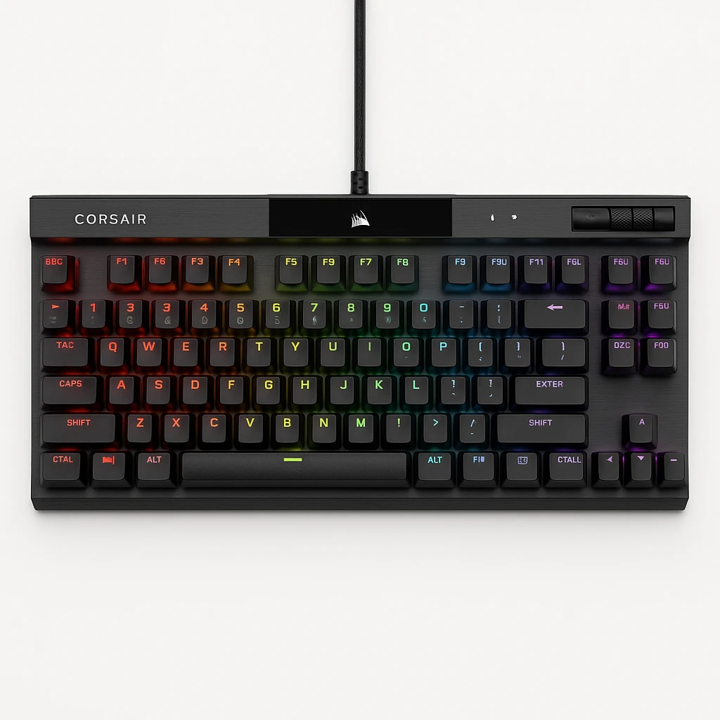 CORSAIR CHAMPION Series K70 RGB TKL - Teclado - retroiluminación - USB - EE. UU. - interruptor: CHERRY MX Red