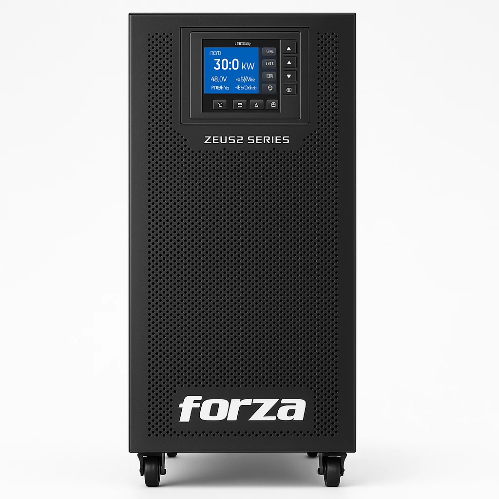 Forza Zeus2 Series 3-Phase Tower - UPS - On-line - 30 kW - 30000 VA - AC 380/400/415 V - PF1 LCD Tower 380/400V 64 Bat