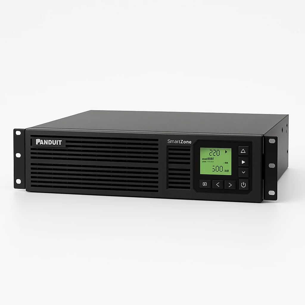 Panduit SmartZone - UPS (montaje en rack / externo) - CA 220/240 V - 1000 vatios - 1000 VA - 1 fase - RS-232, USB, Ethernet - conectores de salida: 8 - PFC - 2U - EMEA - negro
