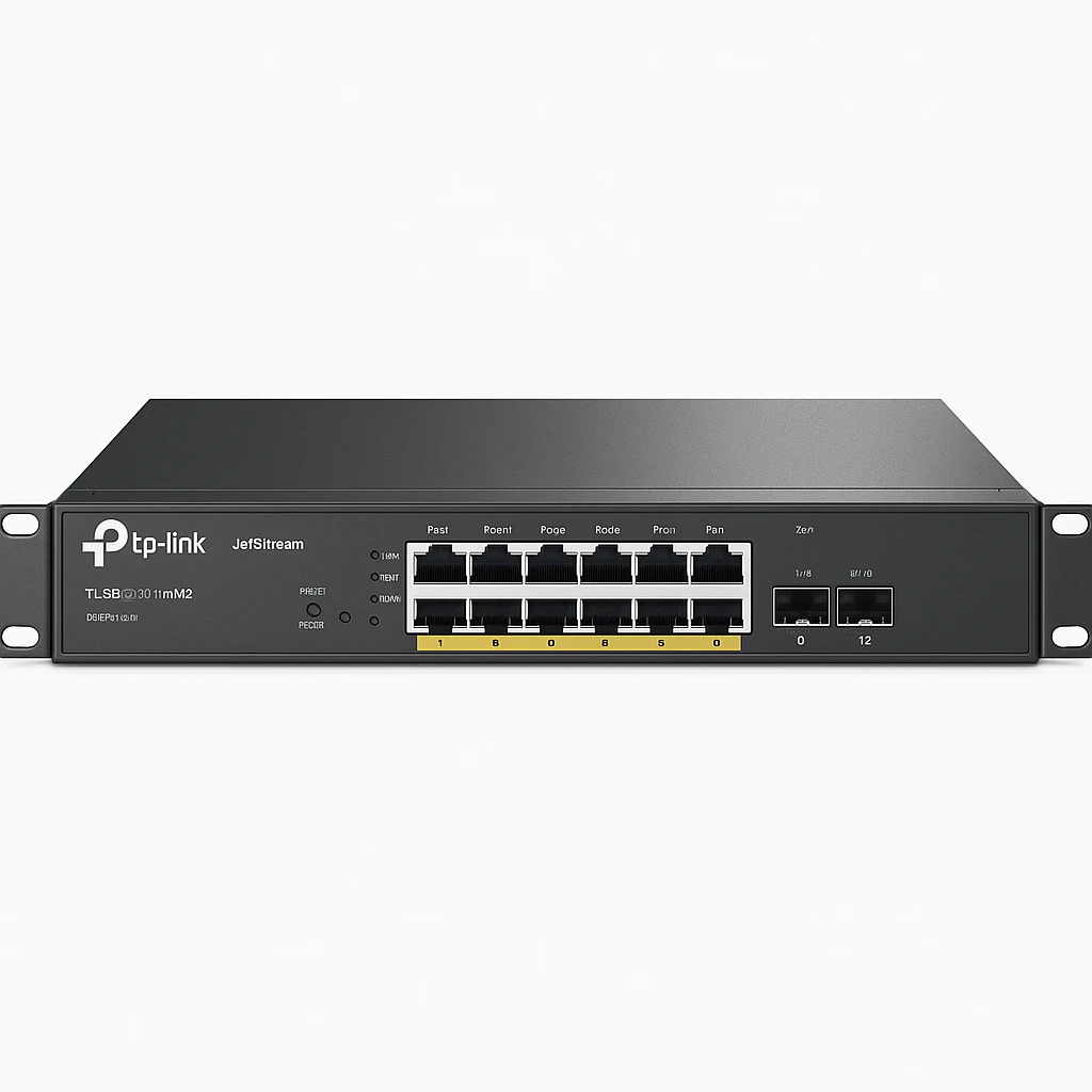 TP-Link JetStream TL-SG3210XHP-M2 - V1 - conmutador - Gestionado - 8 x 10/100/1000 + 2 x SFP+ - montaje en rack - PoE+ (240 W)